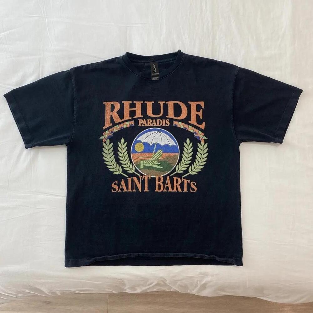 Black And Orange Saint Bart_S Tee